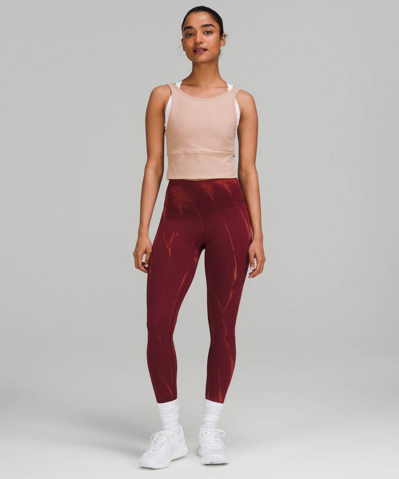 Lululemon Power Pivot Räfflad Linne Dam Rosa Sverige | XHQFON029