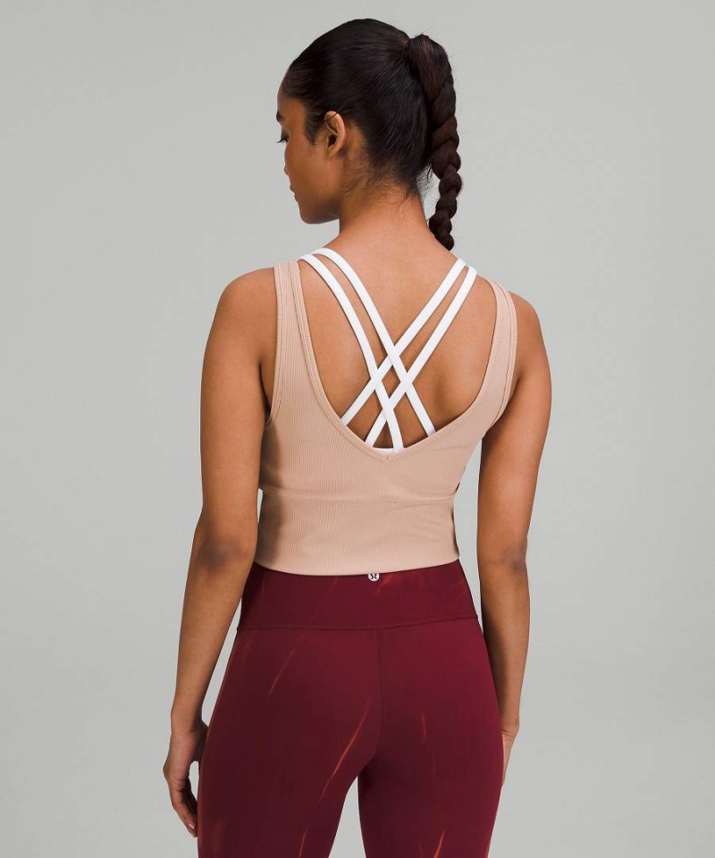 Lululemon Power Pivot Räfflad Linne Dam Rosa Sverige | XHQFON029