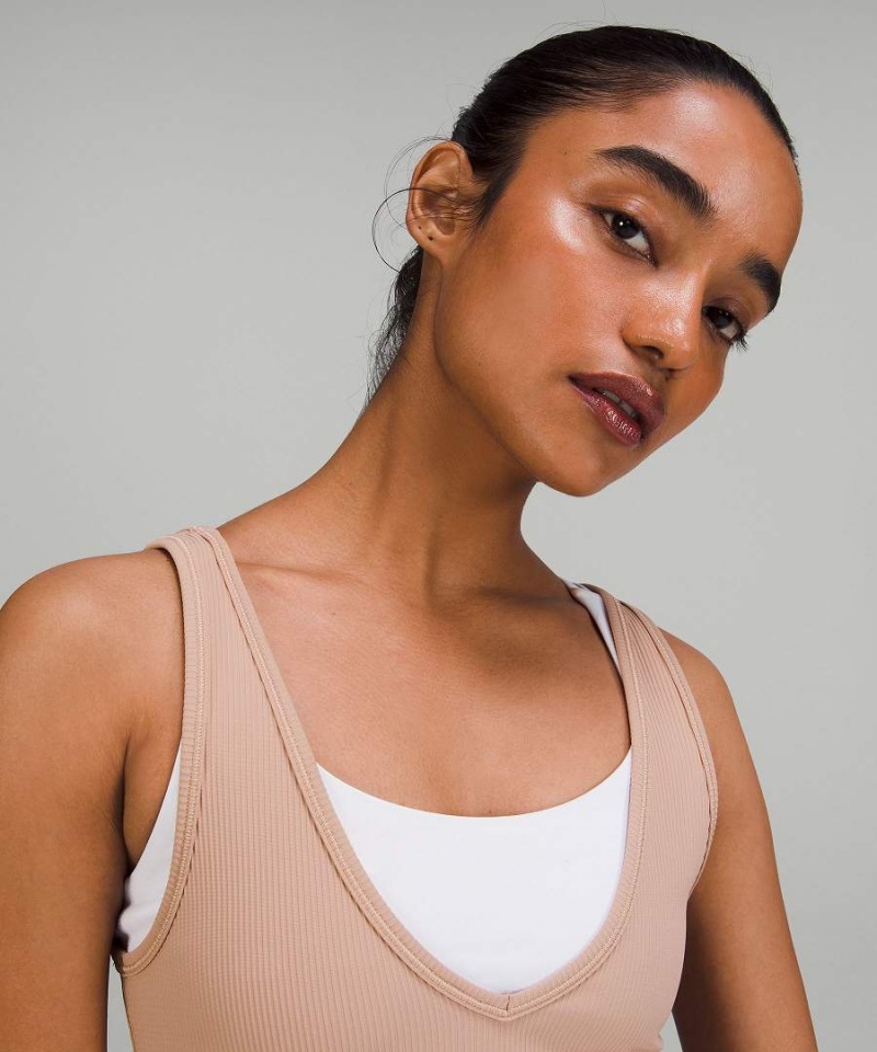 Lululemon Power Pivot Räfflad Linne Dam Rosa Sverige | XHQFON029