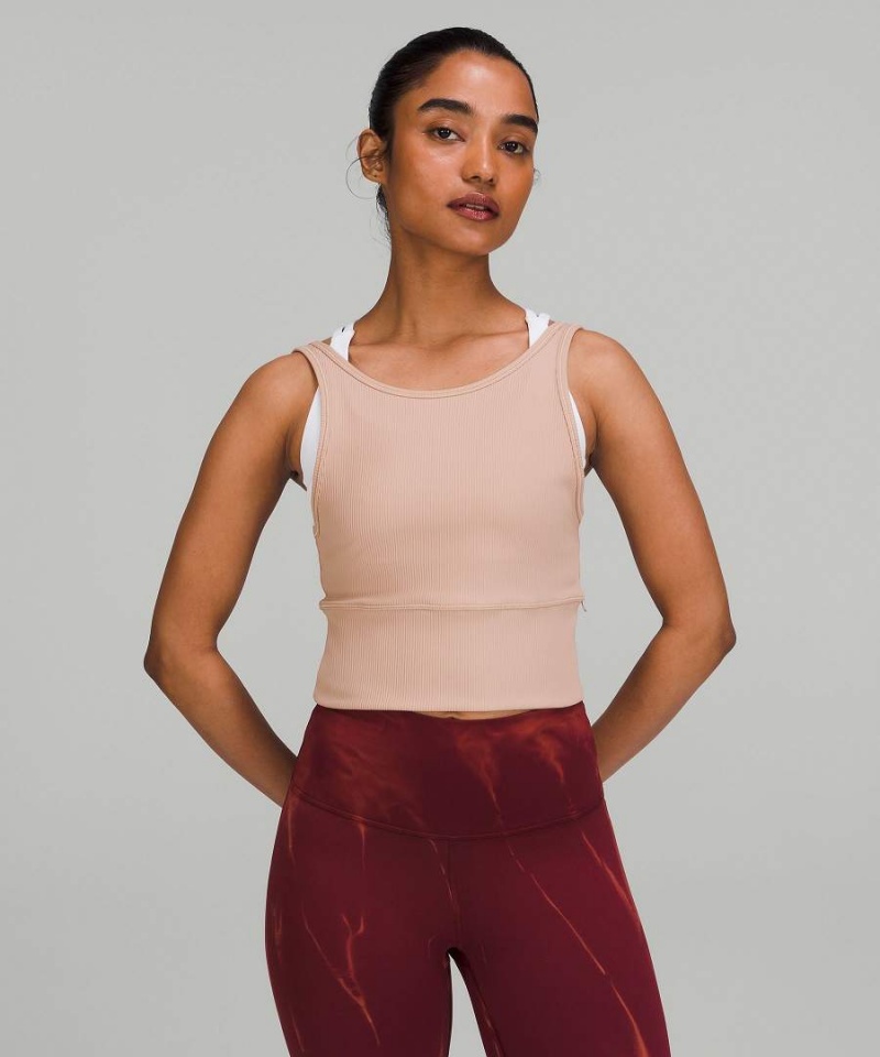 Lululemon Power Pivot Räfflad Linne Dam Rosa Sverige | XHQFON029