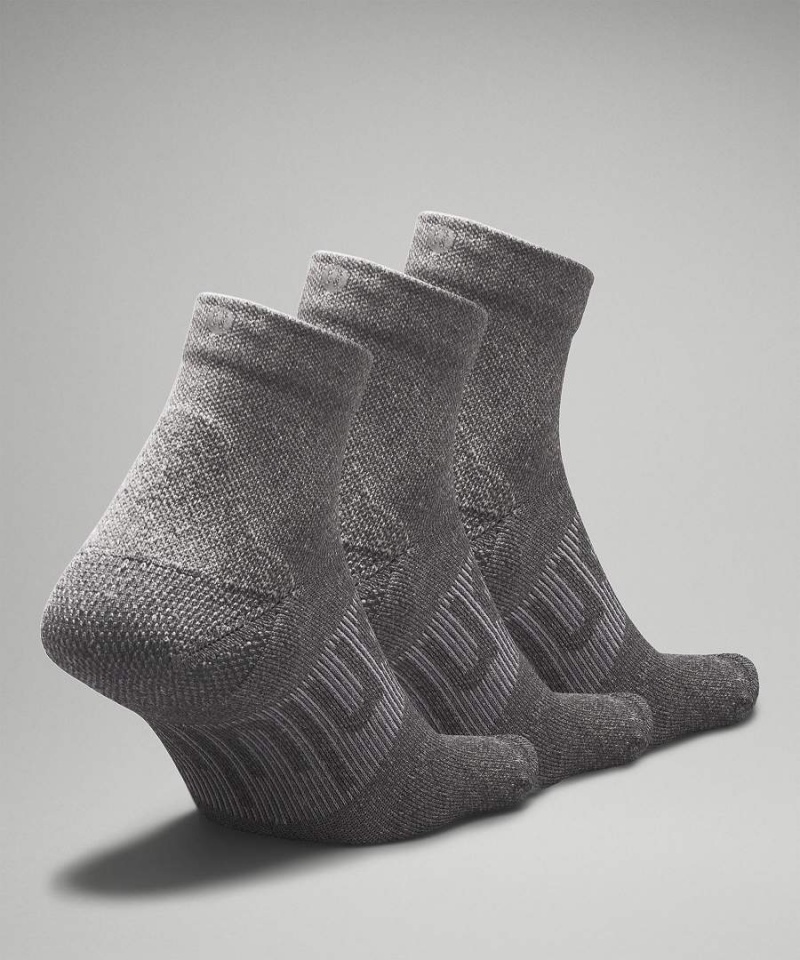 Lululemon Power Stride Ankle 3 Pack Strumpor Herr Grå Sverige | KTACEB098
