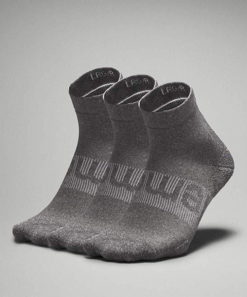 Lululemon Power Stride Ankle 3 Pack Strumpor Herr Grå Sverige | KTACEB098