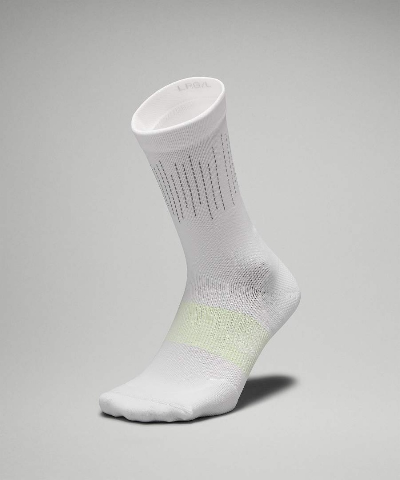 Lululemon Power Stride Crew Reflective Strumpor Herr Vita Sverige | MGNOKX910