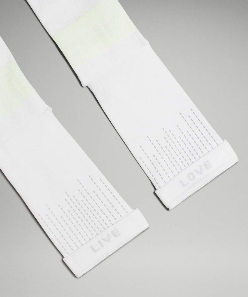 Lululemon Power Stride Crew Reflective Strumpor Herr Vita Sverige | MGNOKX910