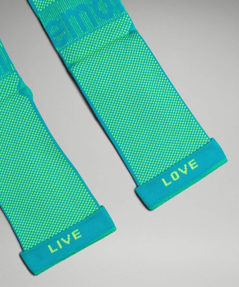 Lululemon Power Stride Crew Strumpor Herr Turkos Sverige | SUQHKO106