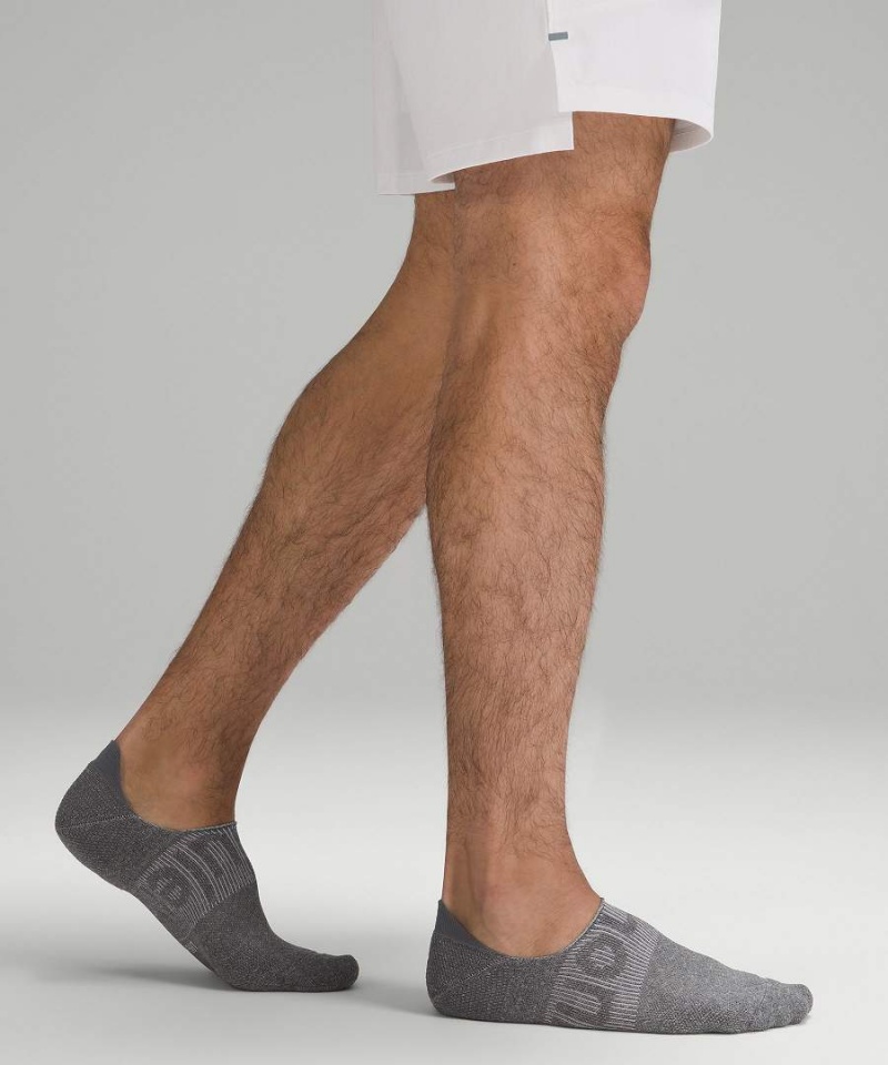 Lululemon Power Stride No-Show with Active Grip 5 Pack Strumpor Herr Grå Sverige | NJVWZO078