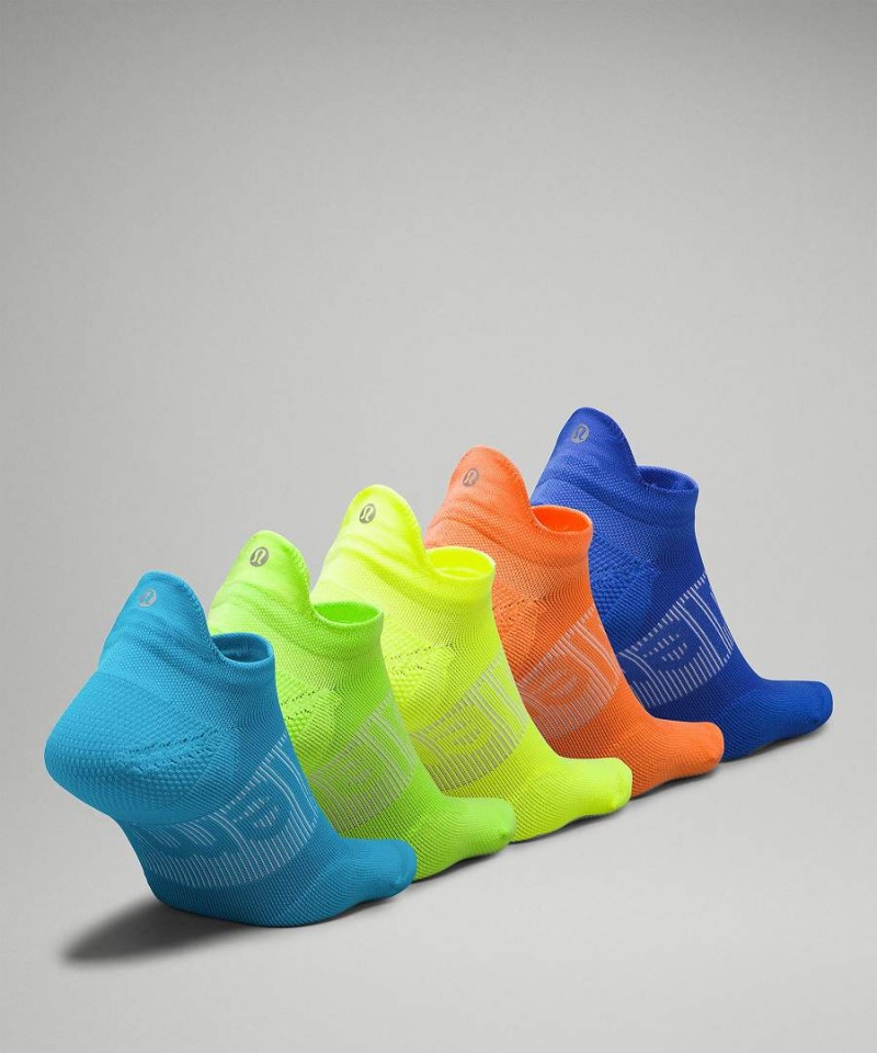 Lululemon Power Stride Tab 5 Pack Strumpor Herr Turkos Gula Orange Blå Sverige | QJVFEO306