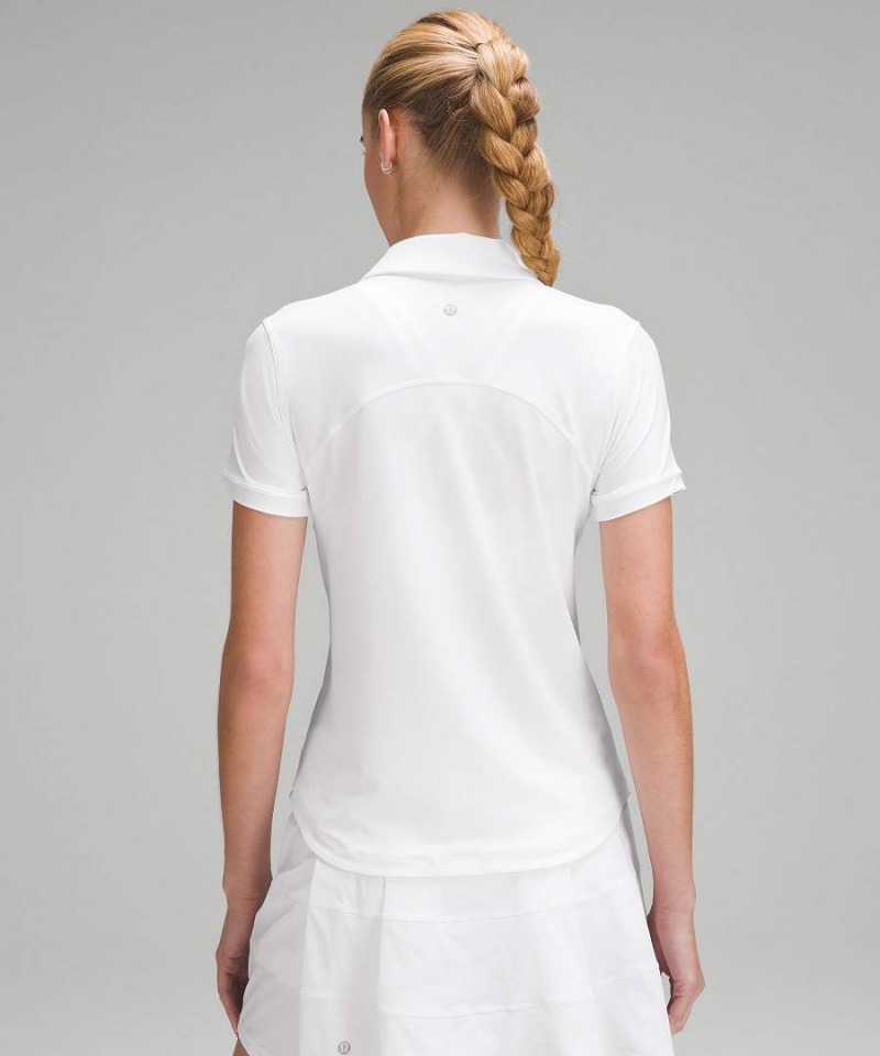 Lululemon Quick-Dry Korta-Sleeve Piketröja Dam Vita Sverige | JLVWAX287