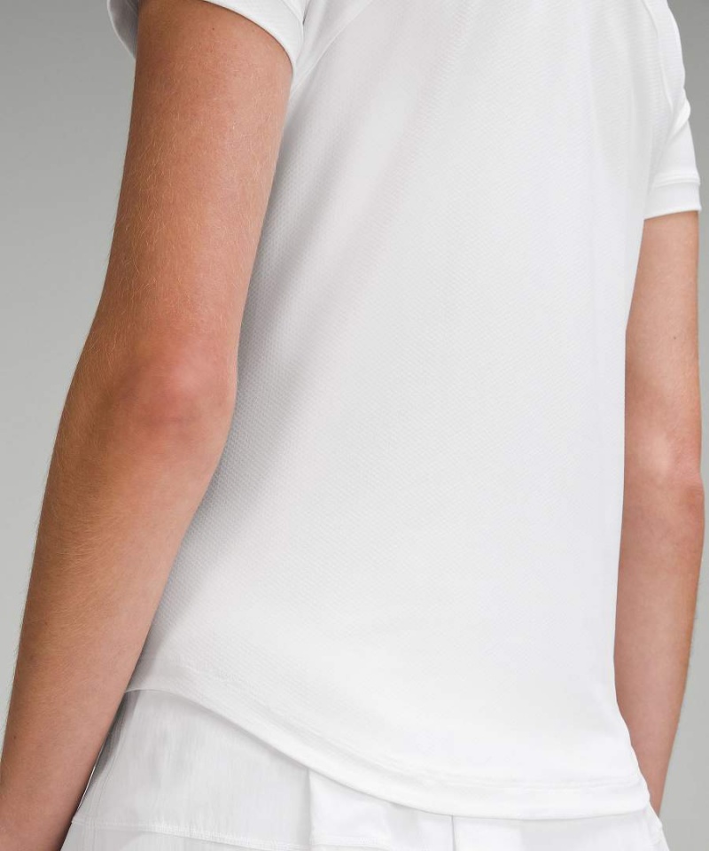Lululemon Quick-Dry Korta-Sleeve Piketröja Dam Vita Sverige | JLVWAX287