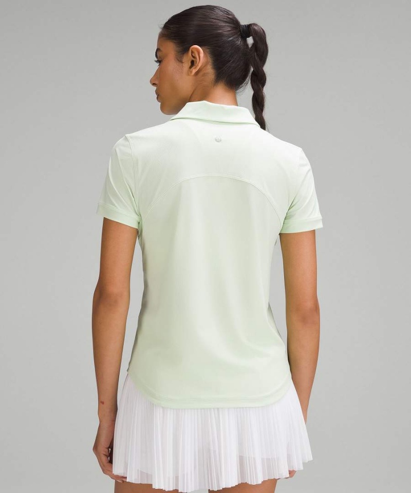 Lululemon Quick-Dry Korta Sleeve Piketröja Dam Gröna Sverige | HFYJGC803