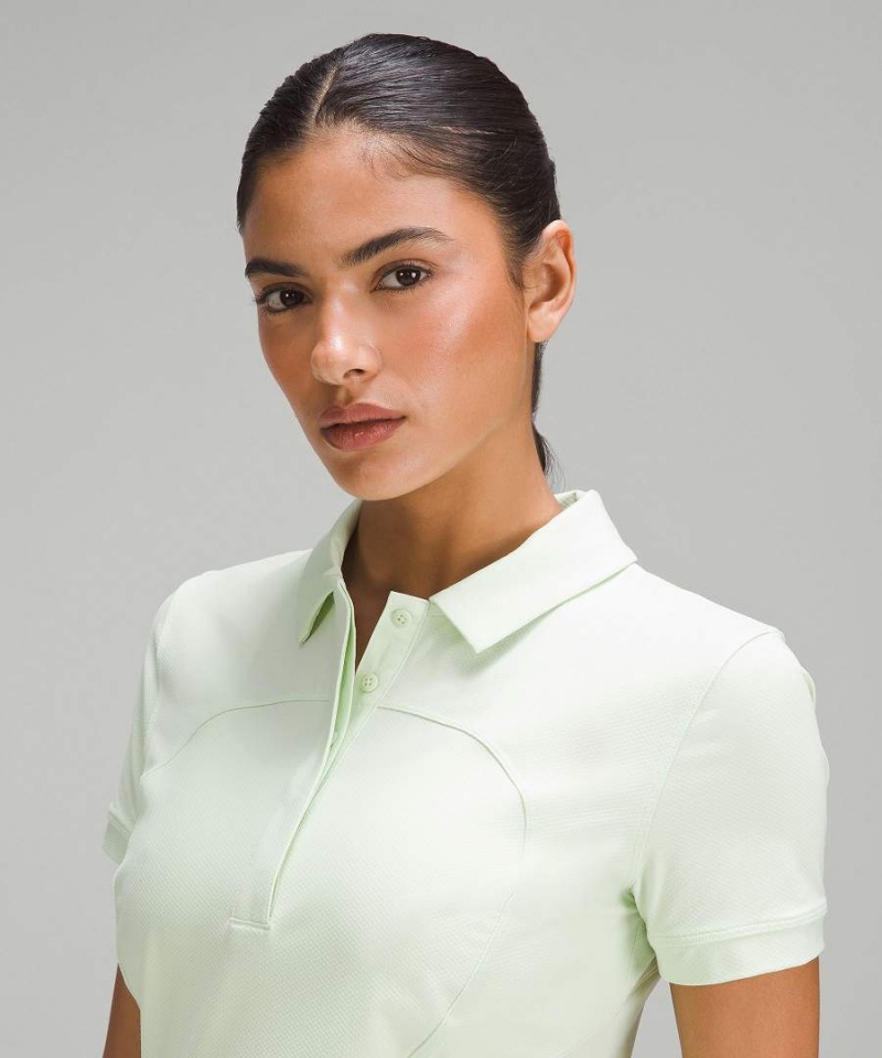 Lululemon Quick-Dry Korta Sleeve Piketröja Dam Gröna Sverige | HFYJGC803