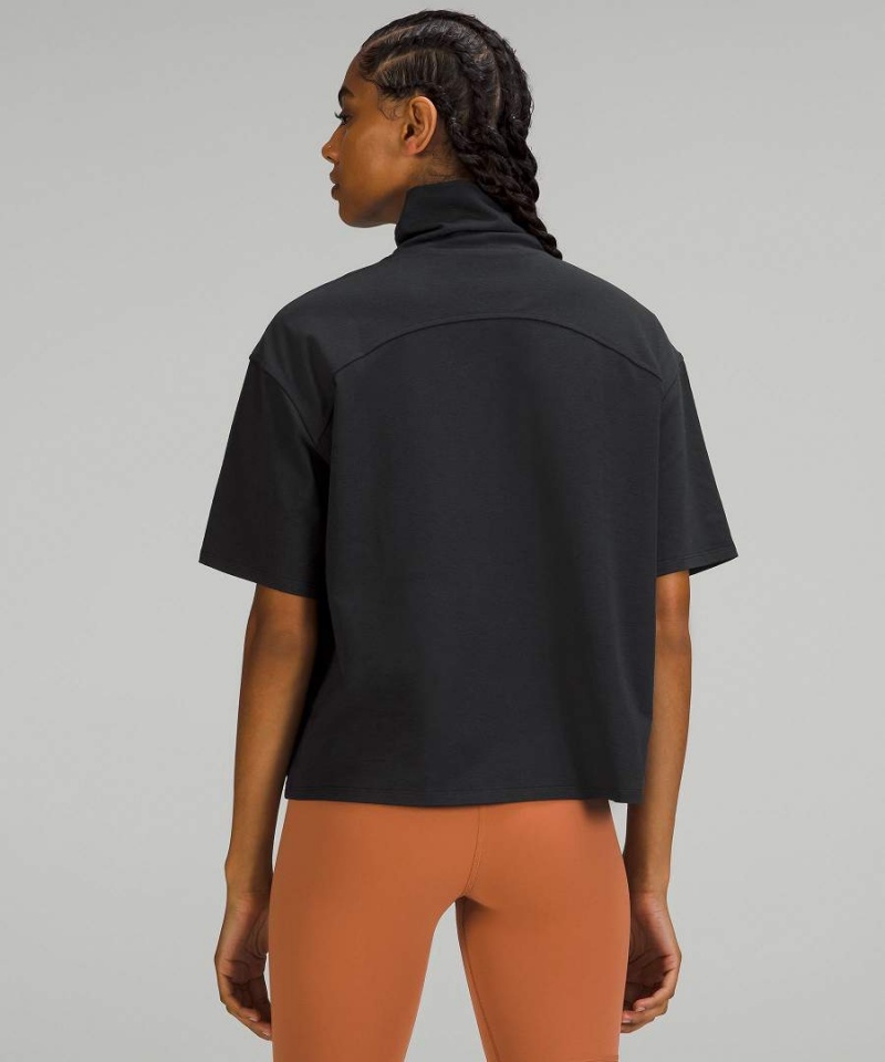 Lululemon Relaxed-Fit Bomull-Blend Turtleneck T-shirt Dam Svarta Sverige | NTWJFE028