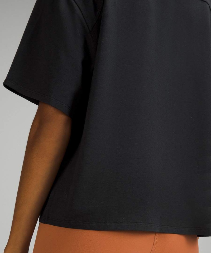 Lululemon Relaxed-Fit Bomull-Blend Turtleneck T-shirt Dam Svarta Sverige | NTWJFE028