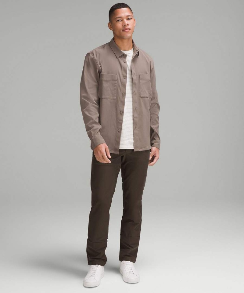 Lululemon Relaxed-Fit Long-Sleeve Button-Up Skjorta Herr Grå Sverige | EBWMJI972