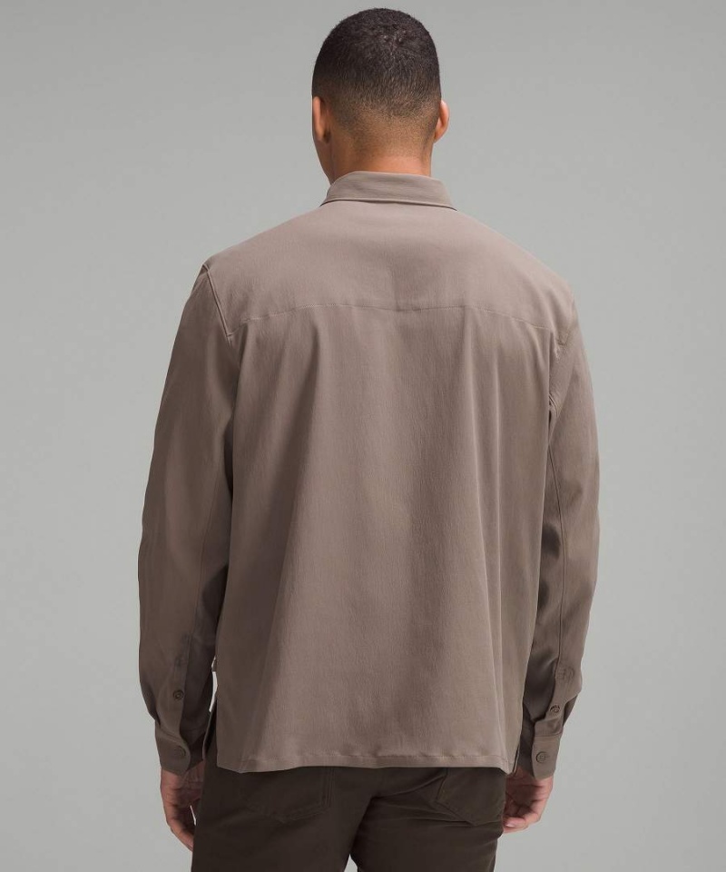 Lululemon Relaxed-Fit Long-Sleeve Button-Up Skjorta Herr Grå Sverige | EBWMJI972