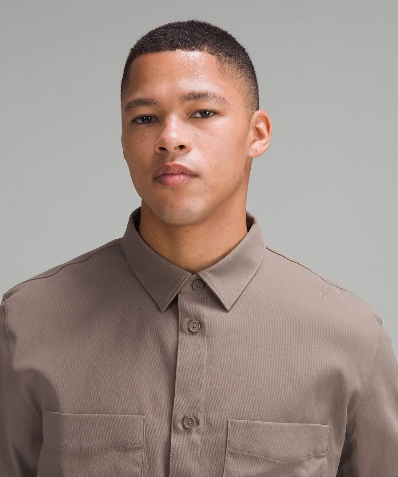 Lululemon Relaxed-Fit Long-Sleeve Button-Up Skjorta Herr Grå Sverige | EBWMJI972