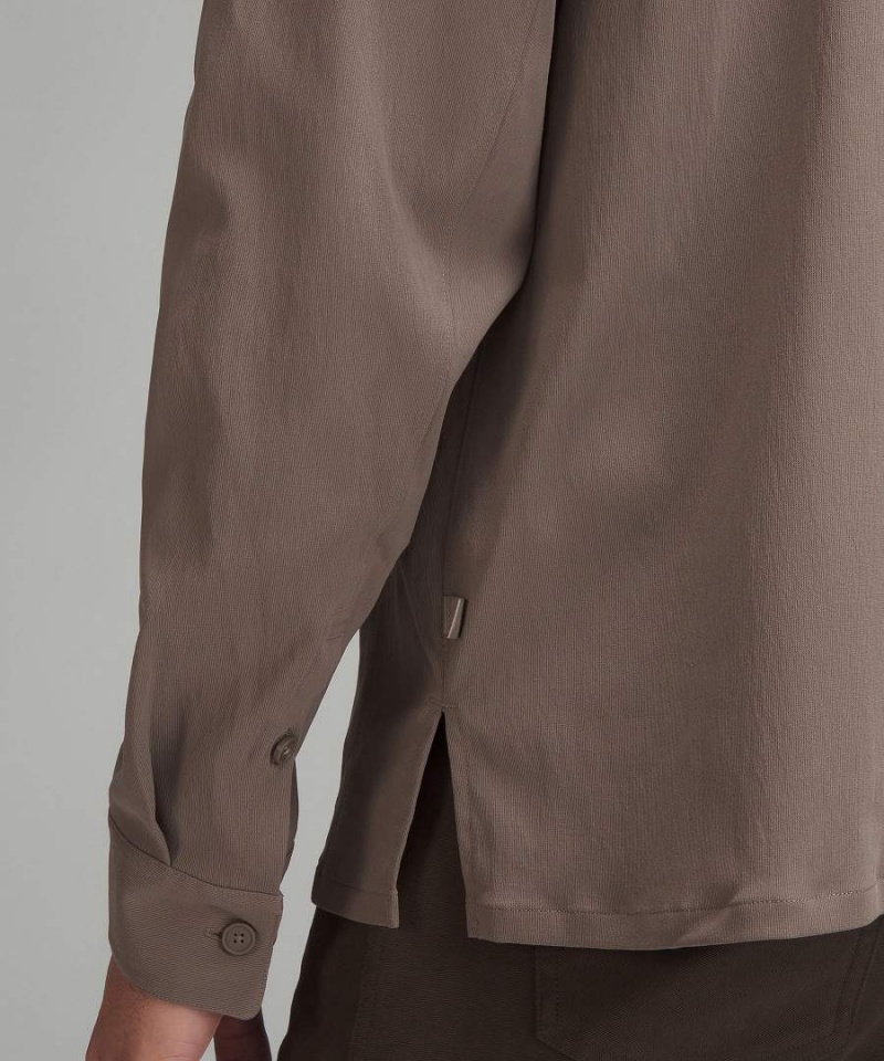 Lululemon Relaxed-Fit Long-Sleeve Button-Up Skjorta Herr Grå Sverige | EBWMJI972