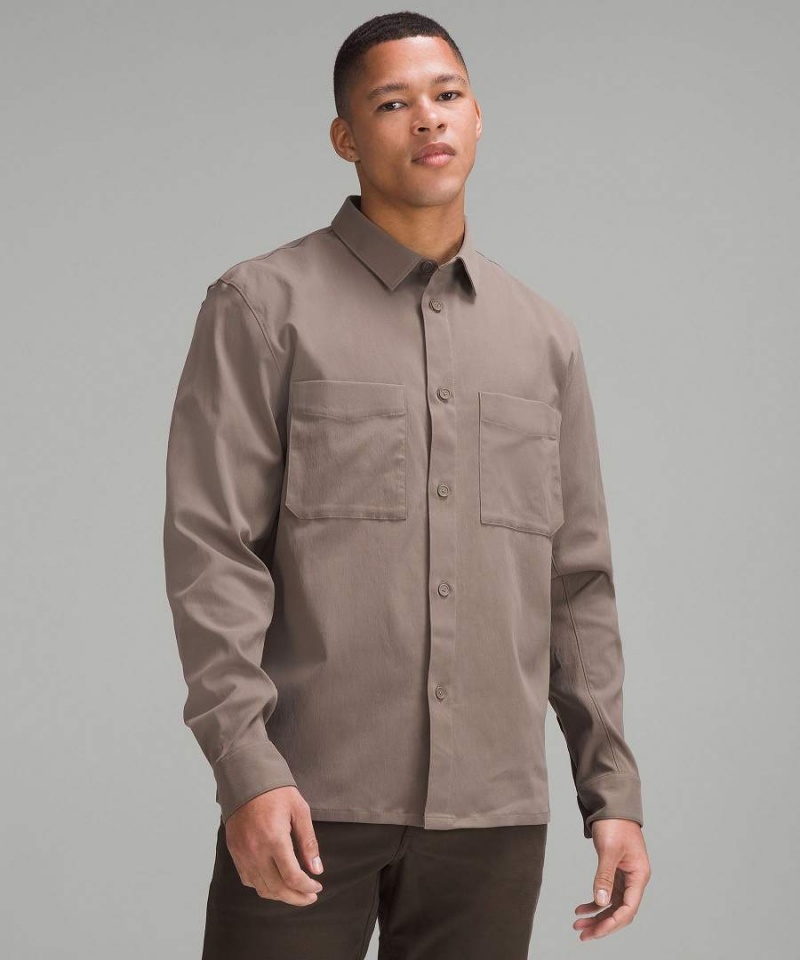 Lululemon Relaxed-Fit Long-Sleeve Button-Up Skjorta Herr Grå Sverige | EBWMJI972