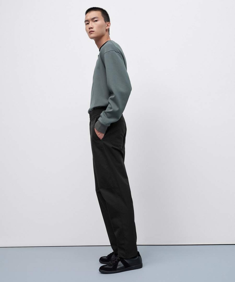 Lululemon Relaxed-Tapered Twill Byxor Herr Svarta Sverige | SWQJTV863