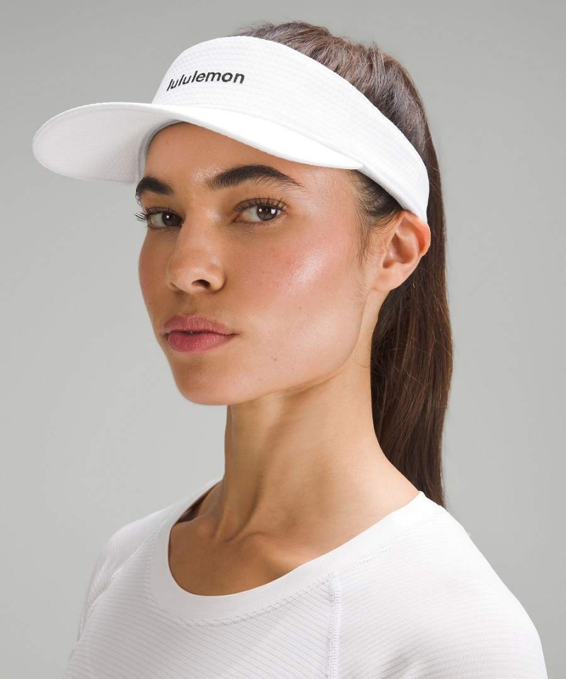 Lululemon Removable Sweatband All-Sport Visor Wordmark Hatt Dam Vita Svarta Sverige | HFXBWG641