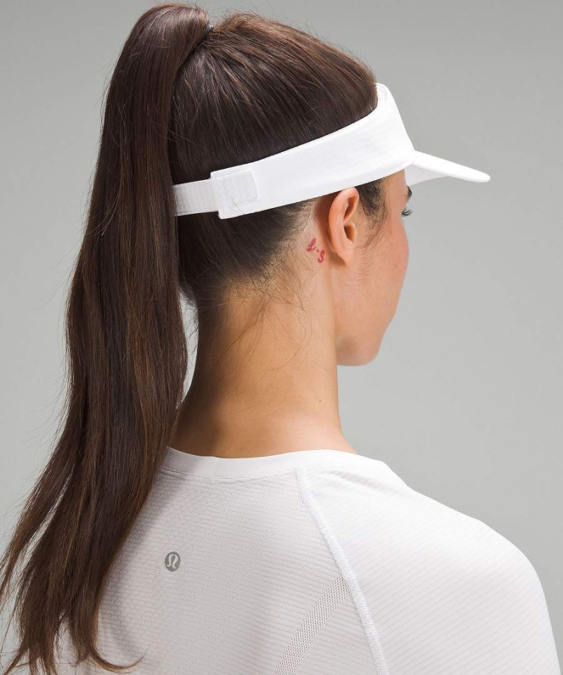 Lululemon Removable Sweatband All-Sport Visor Wordmark Hatt Herr Vita Svarta Sverige | KHYWLV762