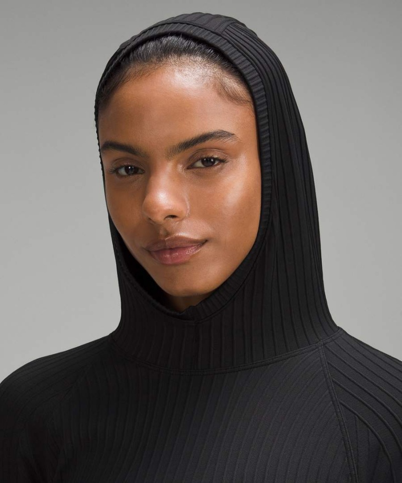 Lululemon Rest Less Hoodie Dam Svarta Svarta Sverige | PWLNUV106