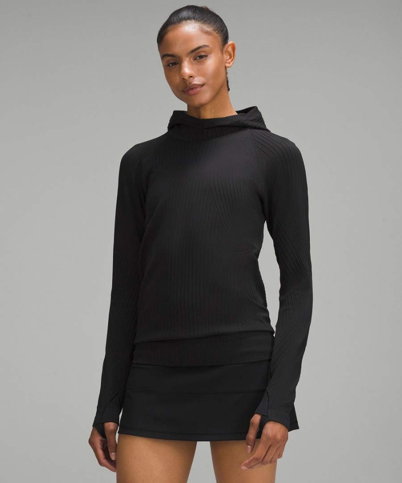 Lululemon Rest Less Hoodie Dam Svarta Svarta Sverige | PWLNUV106