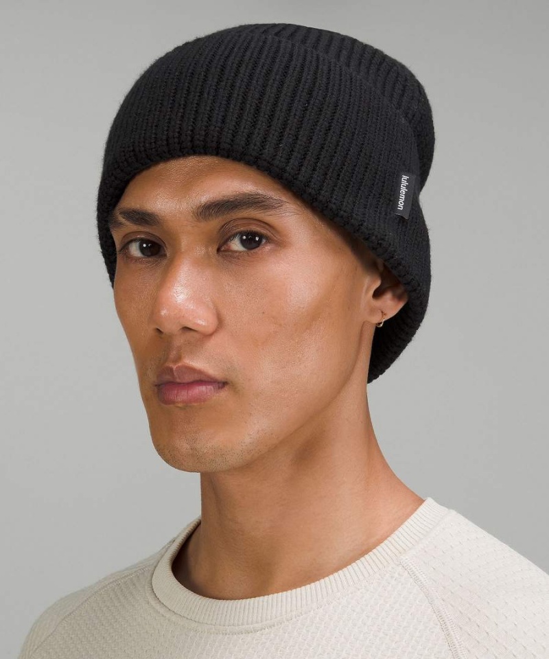 Lululemon Räfflad Merino Ull-Blend Knit Mössa Herr Bruna Sverige | MVXQTS062
