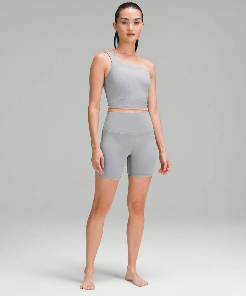 Lululemon Räfflad Nulu Asymmetrical Yoga Linne Dam Grå Sverige | SHUPAQ487
