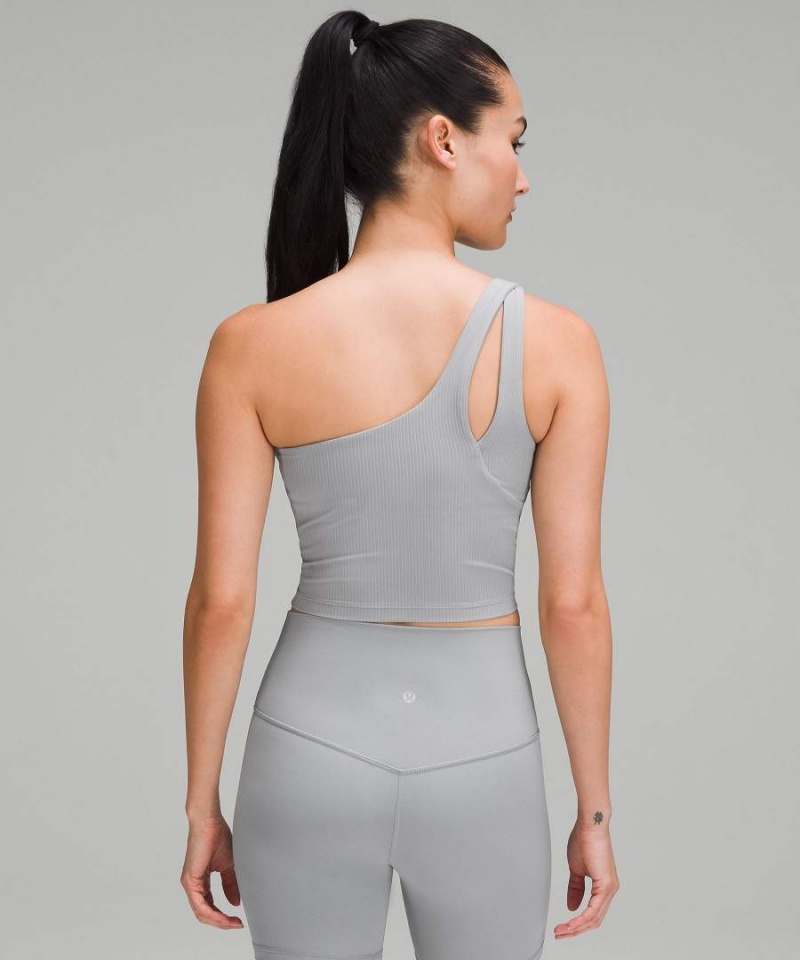 Lululemon Räfflad Nulu Asymmetrical Yoga Linne Dam Grå Sverige | SHUPAQ487