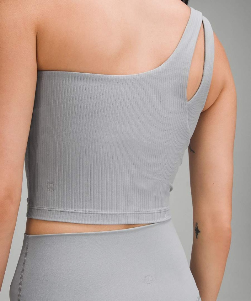 Lululemon Räfflad Nulu Asymmetrical Yoga Linne Dam Grå Sverige | SHUPAQ487