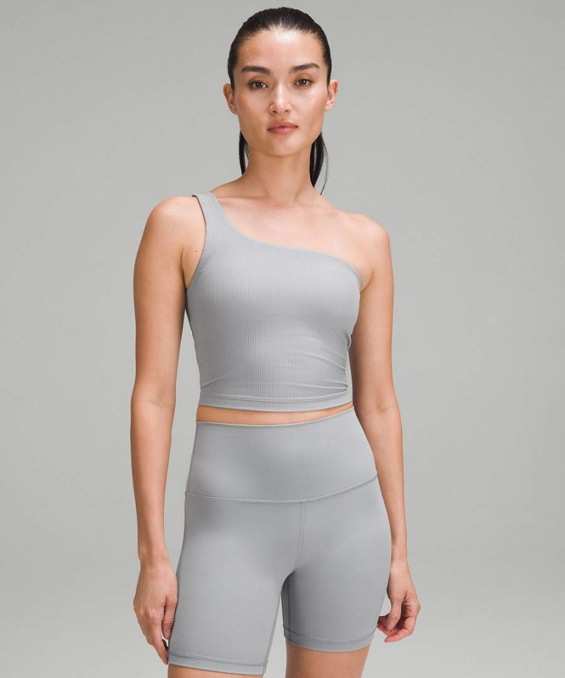 Lululemon Räfflad Nulu Asymmetrical Yoga Linne Dam Grå Sverige | SHUPAQ487