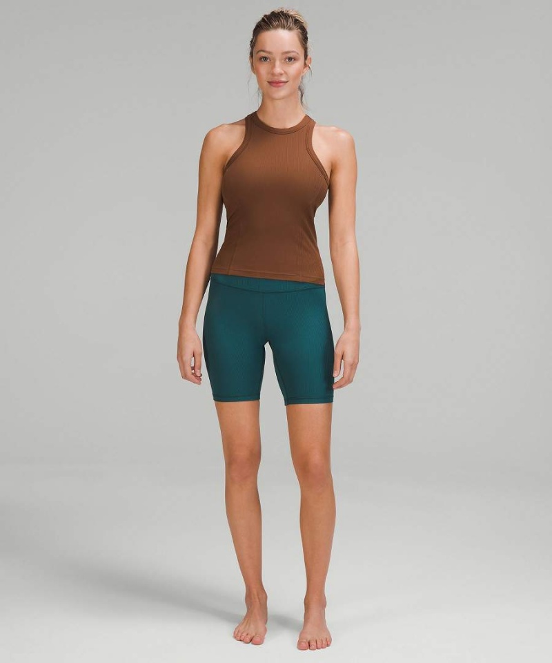 Lululemon Räfflad Nulu Racerback Yoga Linne Dam Bruna Sverige | NZTQHL013