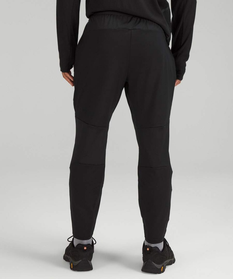 Lululemon Rulu Fleece Base Layer Vandring Byxor Herr Svarta Sverige | SJYVTQ769