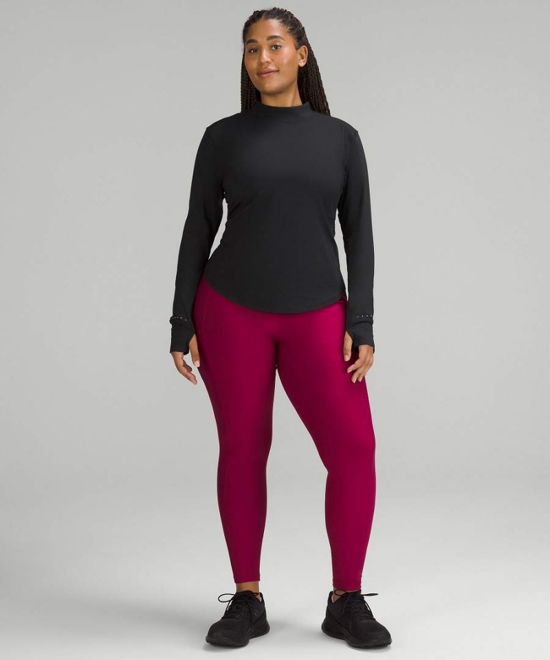 Lululemon Rulu Löpar Mockneck Långärmad Tröja Dam Svarta Sverige | CMYLFQ278