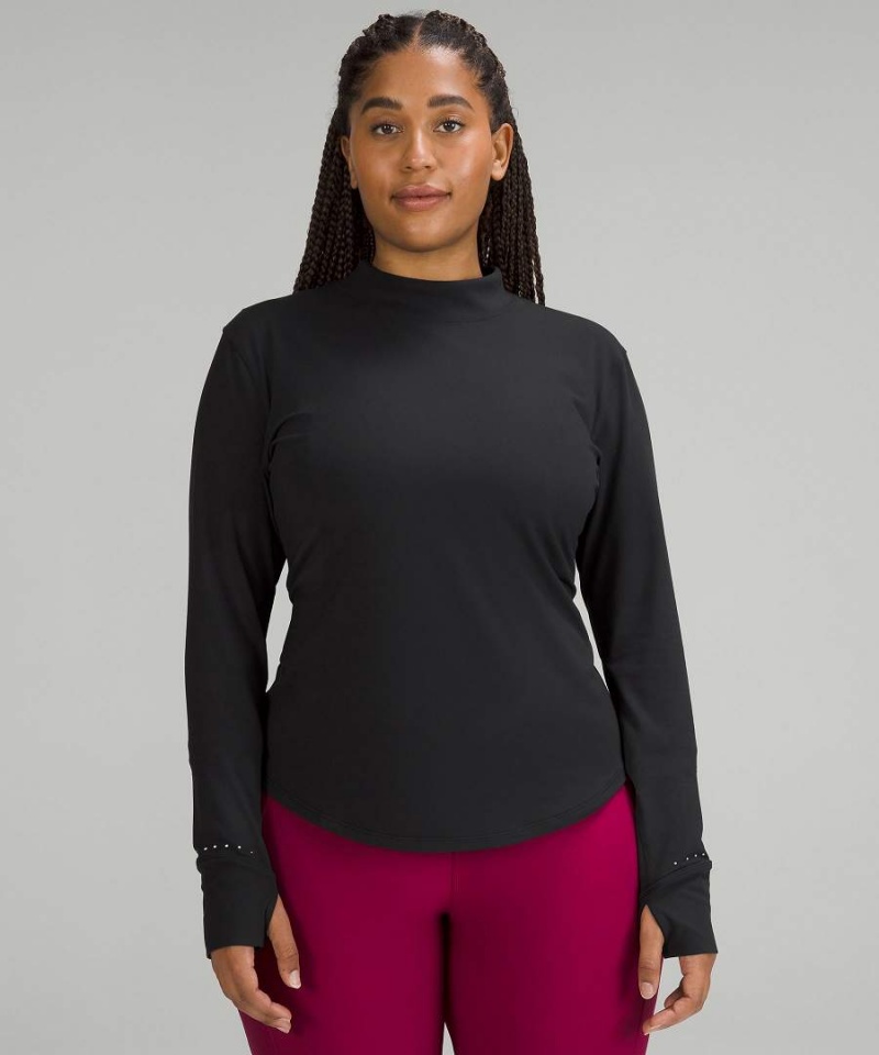 Lululemon Rulu Löpar Mockneck Långärmad Tröja Dam Svarta Sverige | CMYLFQ278