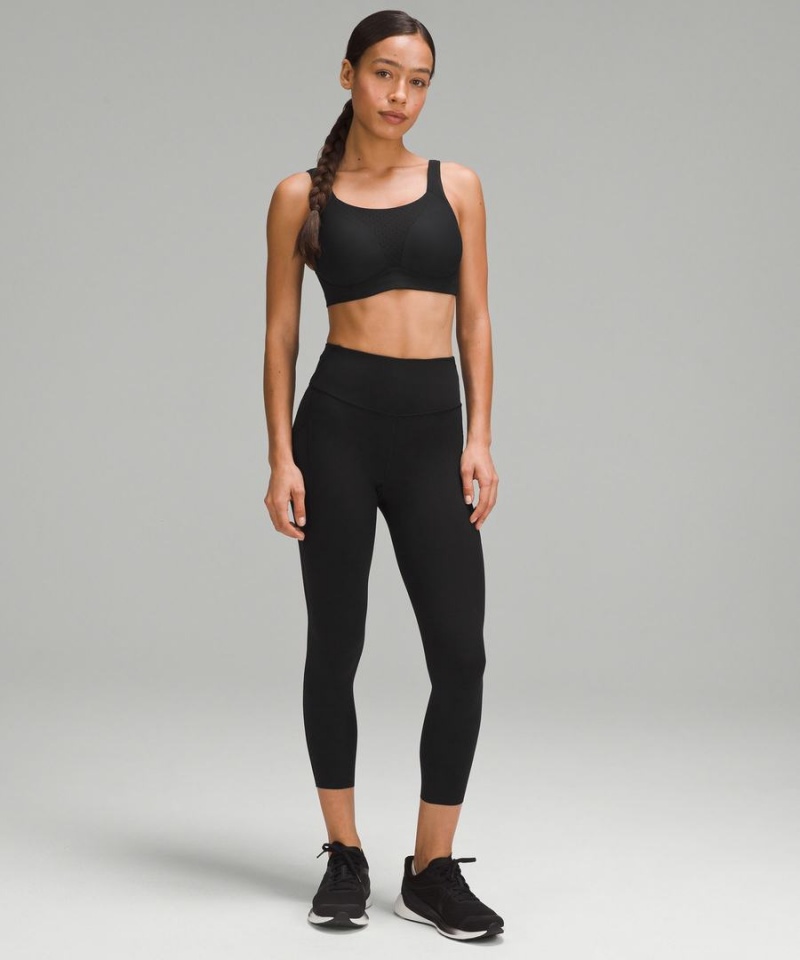 Lululemon Run Times Bra High Support, B–G Cups Sport BH Dam Svarta Sverige | ZLEUHS806