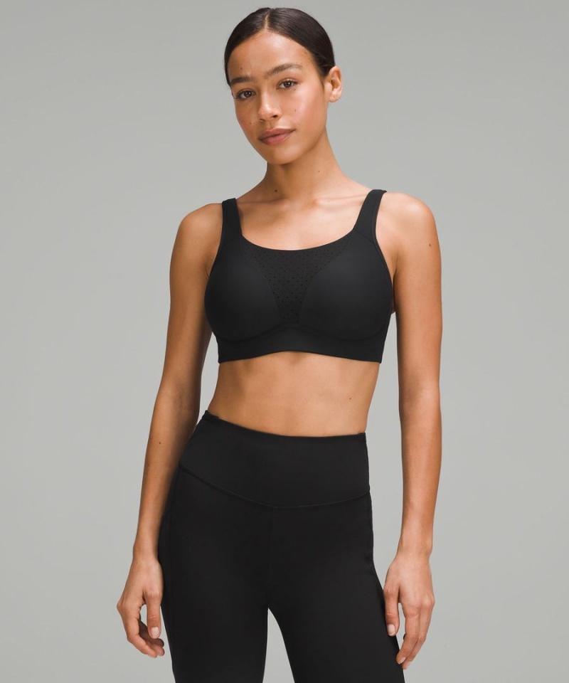 Lululemon Run Times Bra High Support, B–G Cups Sport BH Dam Svarta Sverige | ZLEUHS806