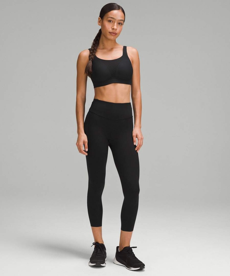 Lululemon Run Times Bra High Support, B-G Cups Sport BH Dam Svarta Sverige | DWSETR810