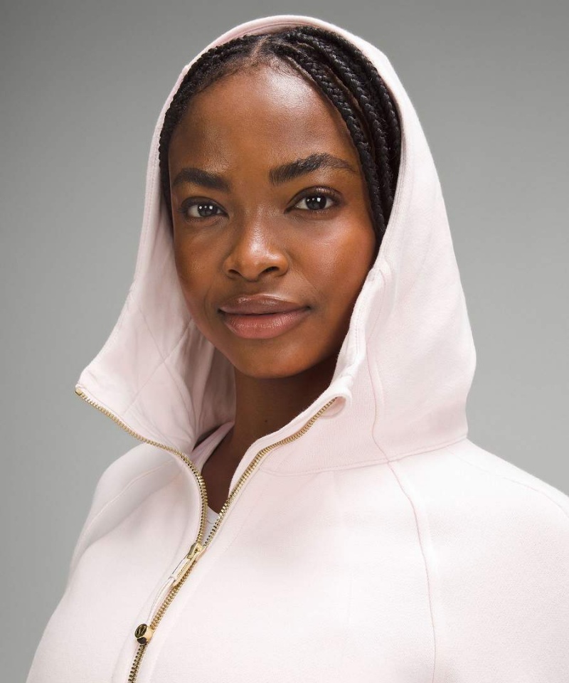 Lululemon Scuba Full-Zip Cropped Hoodie Dam Ljusröda Guld Sverige | VWNHJC805