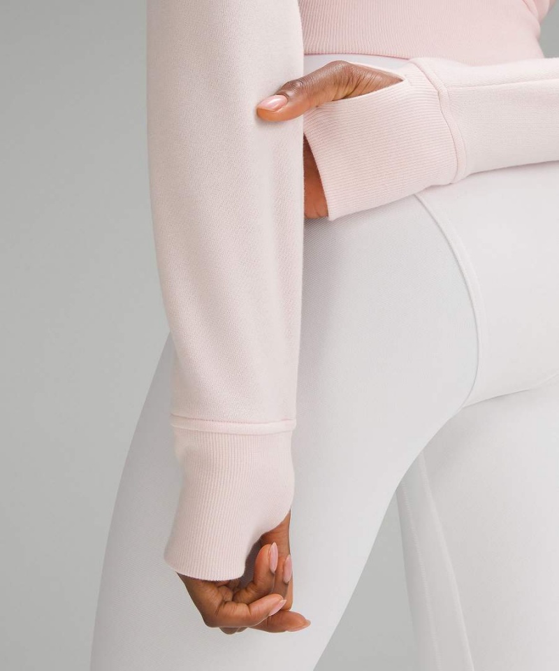 Lululemon Scuba Full-Zip Cropped Hoodie Dam Ljusröda Guld Sverige | VWNHJC805