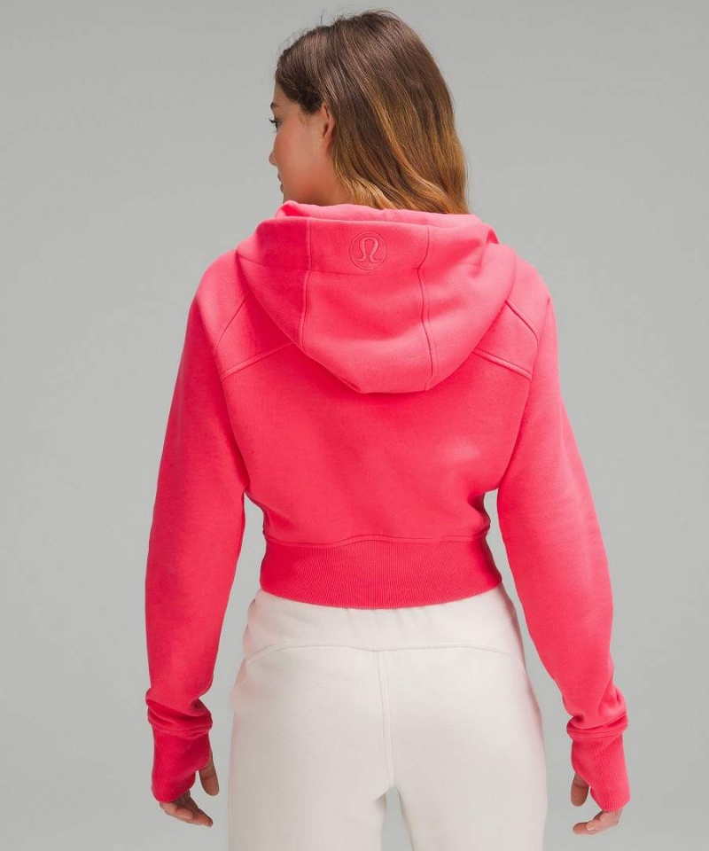 Lululemon Scuba Full-Zip Cropped Hoodie Dam Röda Sverige | TNWDXL395