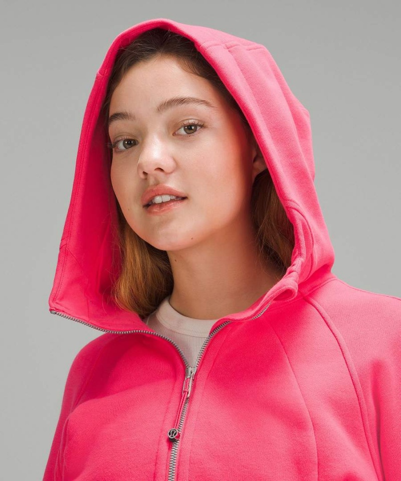 Lululemon Scuba Full-Zip Cropped Hoodie Dam Röda Sverige | TNWDXL395