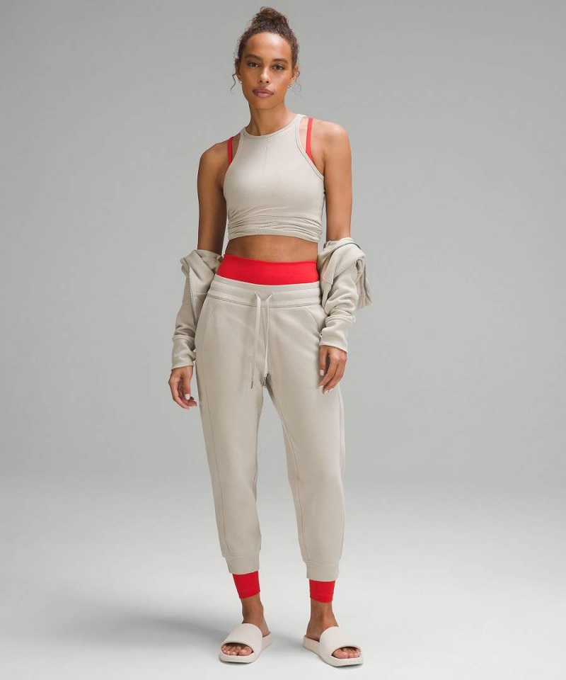 Lululemon Scuba High-Rise Cropped Joggingbyxor Dam Beige Sverige | TAFSHL165