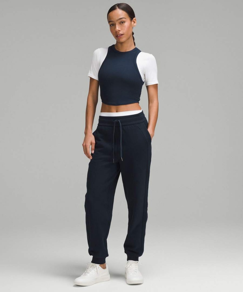 Lululemon Scuba High-Rise Relaxed Full Length Joggingbyxor Dam Marinblå Sverige | OEGAJY807