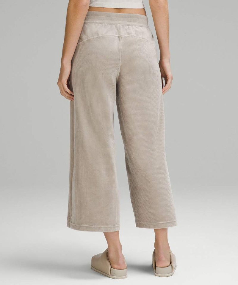 Lululemon Scuba Mid-Rise Breda-Leg Crop Velvet Cord Byxor Dam Grå Sverige | FKNIVD137