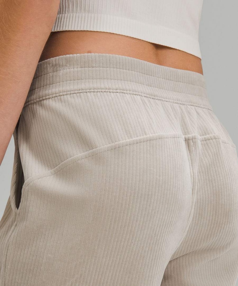 Lululemon Scuba Mid-Rise Breda-Leg Crop Velvet Cord Byxor Dam Grå Sverige | FKNIVD137