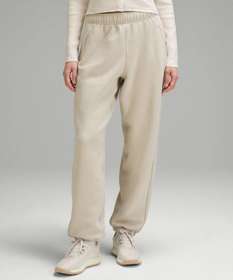 Lululemon Scuba Mid-Rise Oversized Regular Joggingbyxor Dam Beige Sverige | TGVALS617