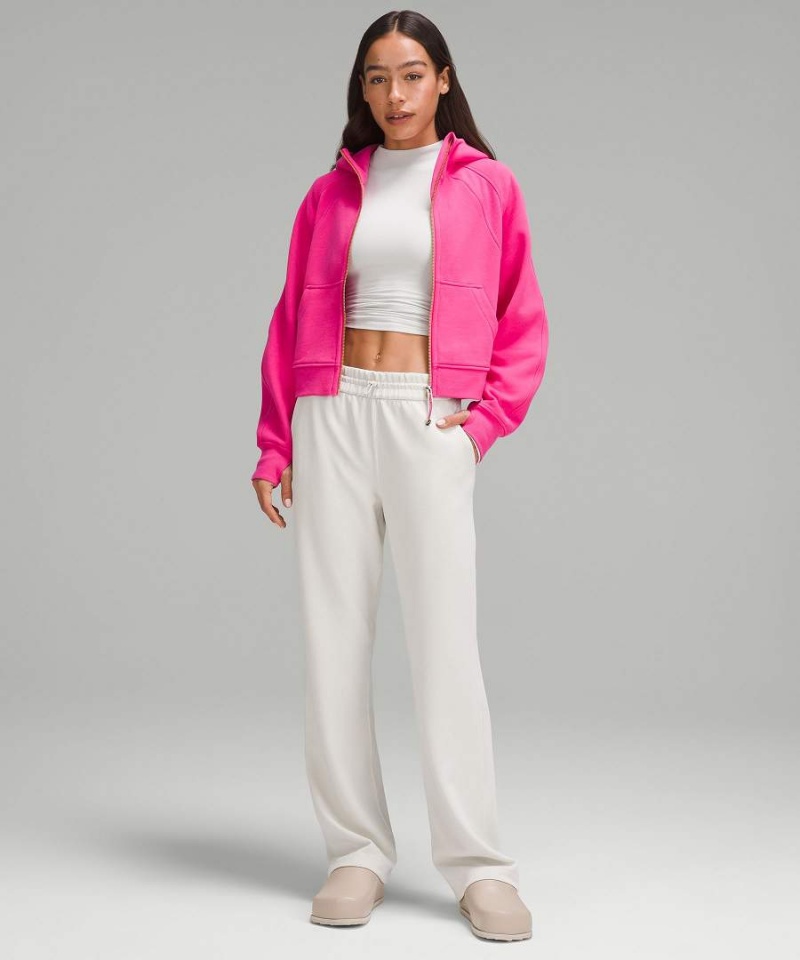 Lululemon Scuba Oversized Full-Zip Gold Zip Hoodie Dam Rosa Sverige | UCJGAW963