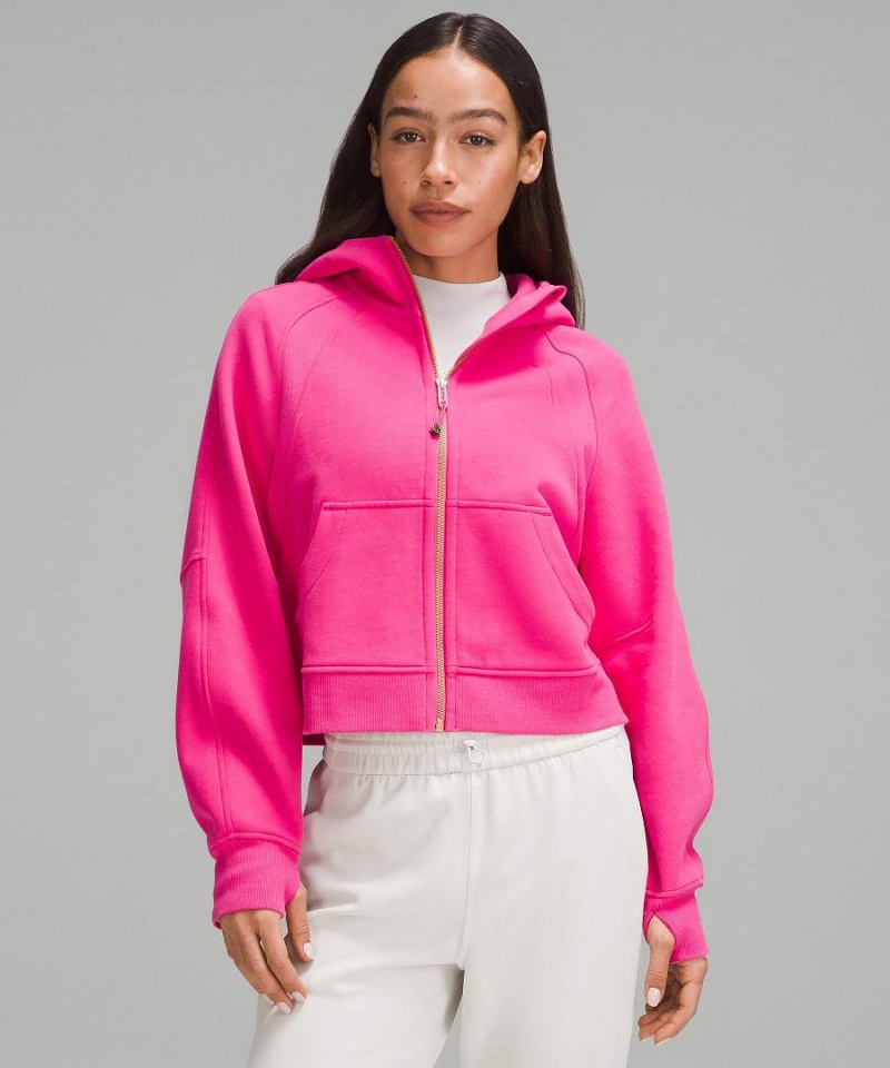 Lululemon Scuba Oversized Full-Zip Gold Zip Hoodie Dam Rosa Sverige | UCJGAW963